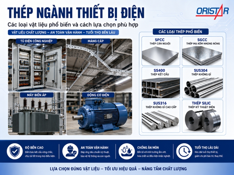 Thép Ngành Thiết Bị Điện: Các Loại Vật Liệu Phổ Biến Và Cách Lựa Chọn Phù Hợp