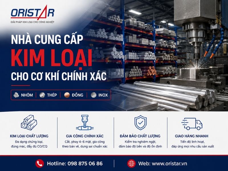 Nhà cung cấp kim loại cho cơ khí chính xác uy tín, chất lượng