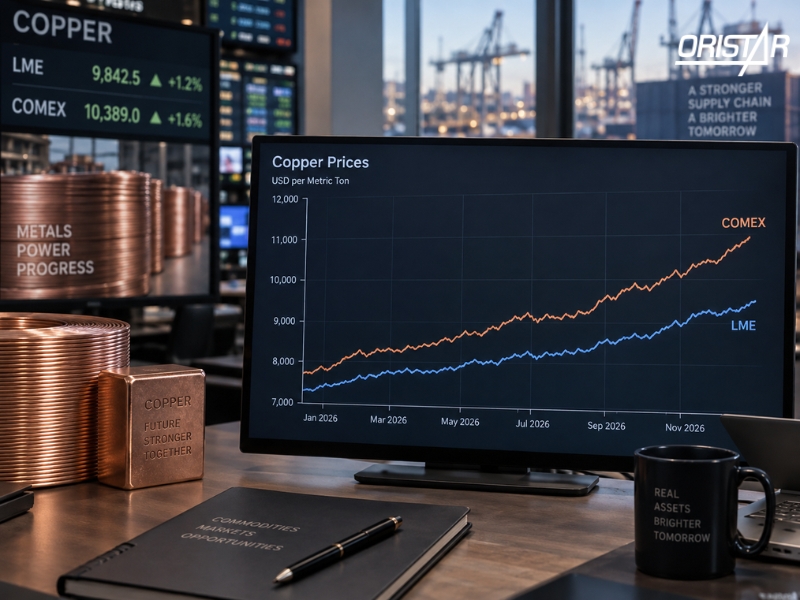 ch&ecirc;nh lệch gi&aacute; đồng LME v&agrave; COMEX