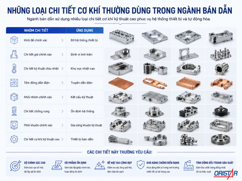 Những Loại Chi Tiết Cơ Khí Thường Dùng Trong Ngành Bán Dẫn