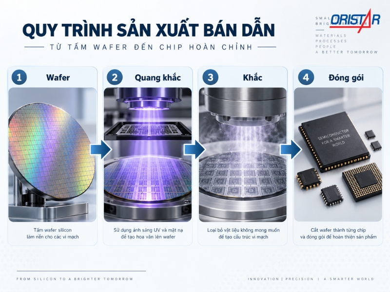 quy trình sản xuất chip