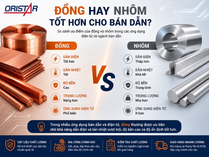 Đồng Hay Nh&ocirc;m Tốt Hơn Cho B&aacute;n Dẫn?