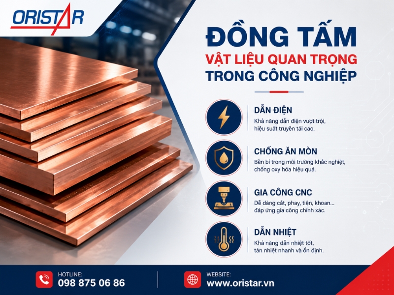 Đồng tấm l&agrave; d&ograve;ng vật liệu kim loại được sử dụng phổ biến