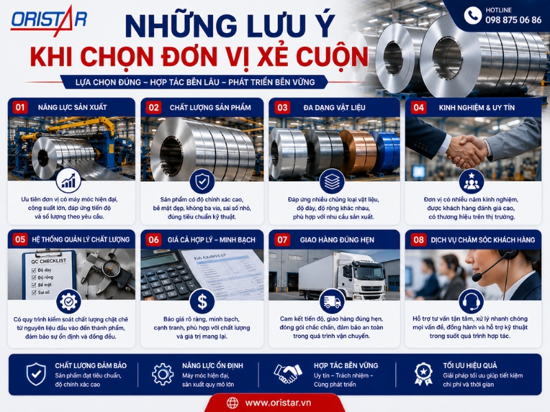 Những Lưu &Yacute; Khi Chọn Đơn Vị Xẻ Cuộn