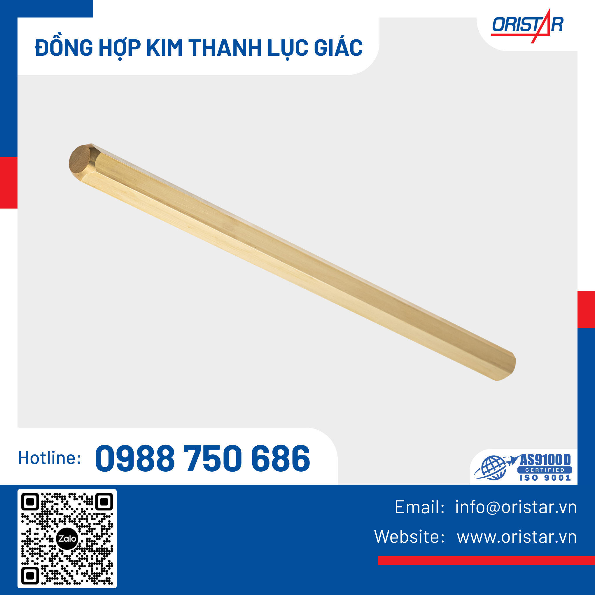 Đồng hợp kim thanh lục giác - C3604