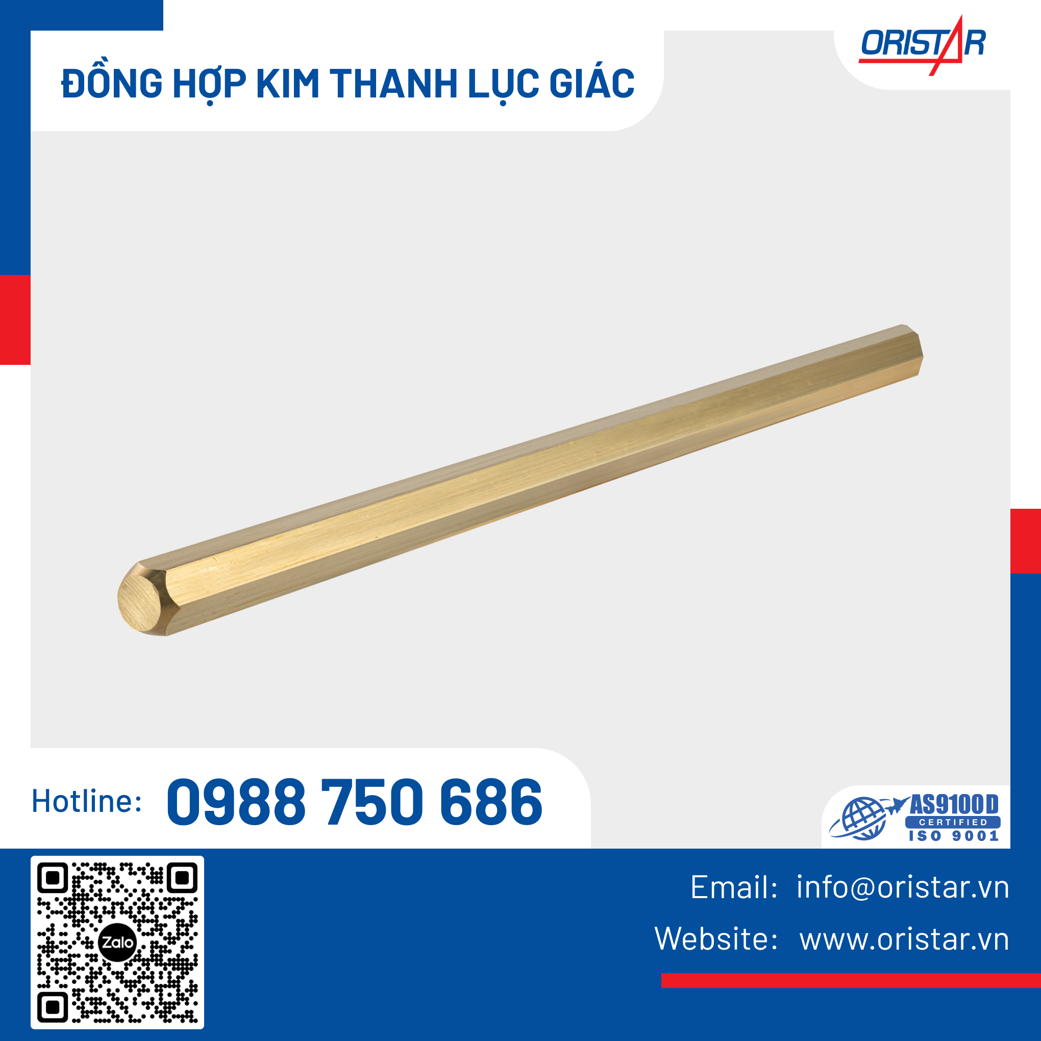 Đồng hợp kim thanh lục giác - C3604