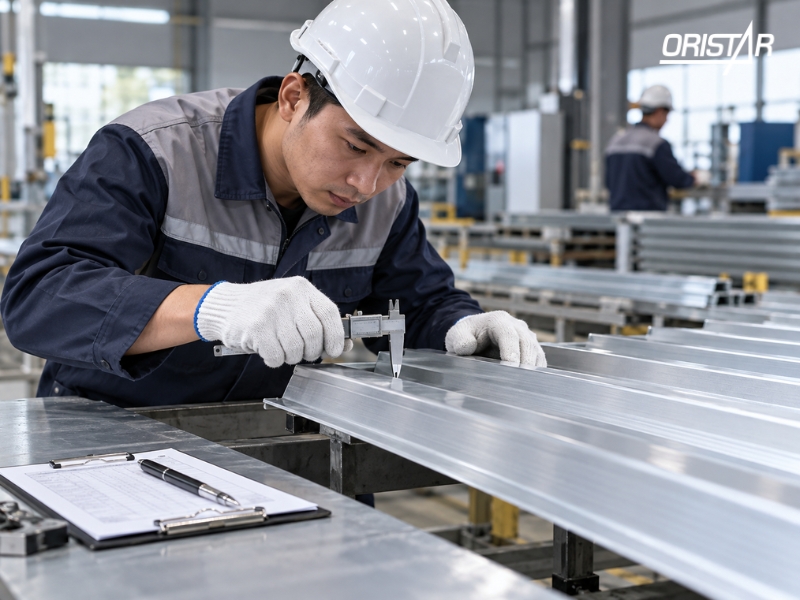 Kiểm tra chất lượng nh&ocirc;m tấm m&aacute;i toa t&agrave;u