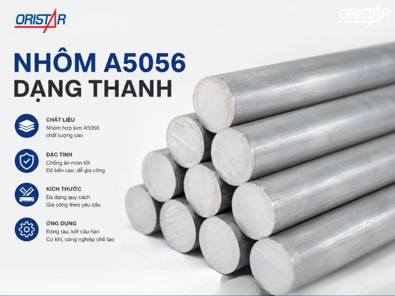Nhôm A5056 Dạng Thanh - Quy Cách, Báo Giá Và Cắt Kích Thước Theo Yêu Cầu