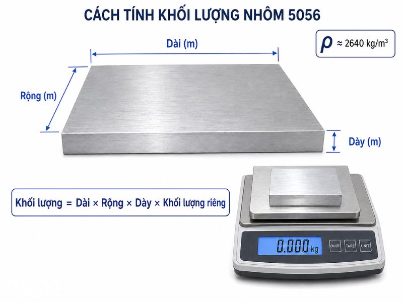 cách tính khối lượng nhôm 5056