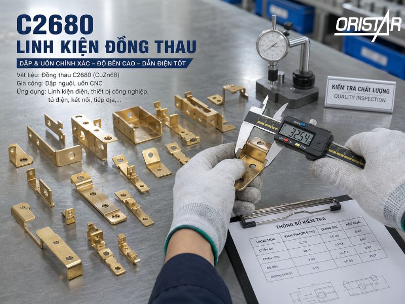 Chi tiết sau dập, uốn và kiểm tra chất lượng